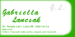gabriella lancsak business card